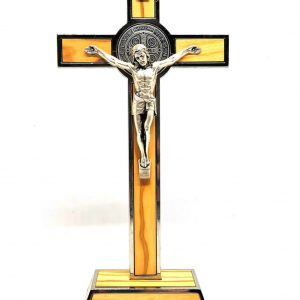Croce di San Benedetto in legno di ulivo 20 cm (7.87'') - Ovunque